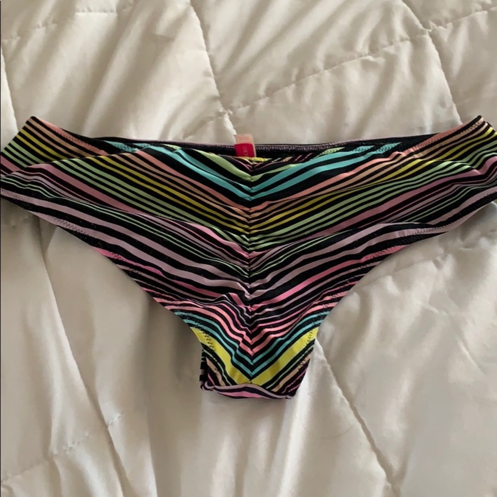 Striped bikini bottoms